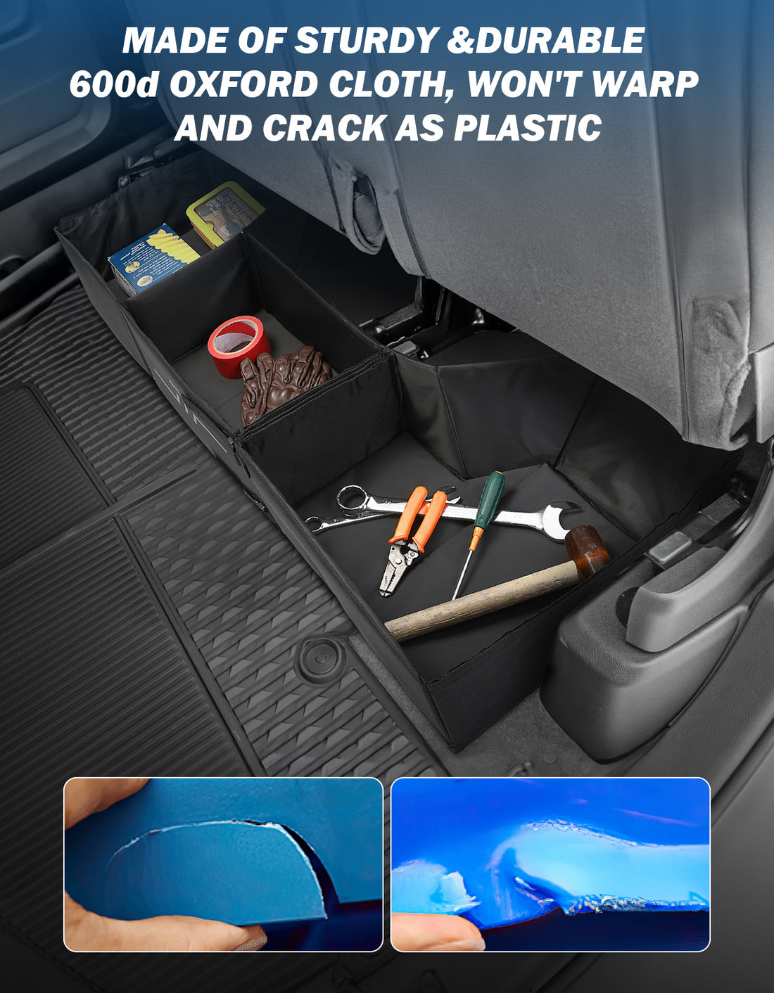 Under Seat Storage Compatible With 2019-2024 Ram 1500 Crew Cab(New Body Style), Truck Organizer Back Seat Storage, Underseat Under Seat Storage