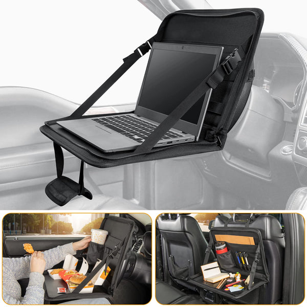 Car Seat Tray Table - Adjustable Kids Travel Car Food Trays for Eating