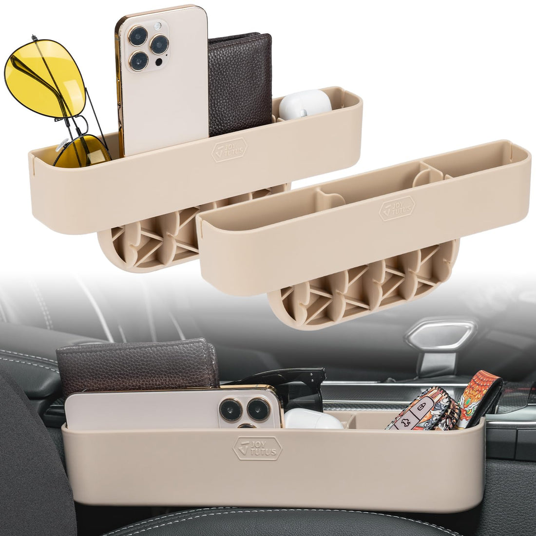 Car Seat Gap Filler Organizer, Center Console Storage Box Universal Fit