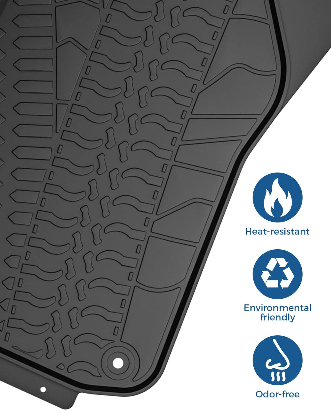 Floor Mats, Heavy Duty Waterproof Odorless Durable fits Wrangler JL 4XE 2021-2024(Not Fits 4x4)