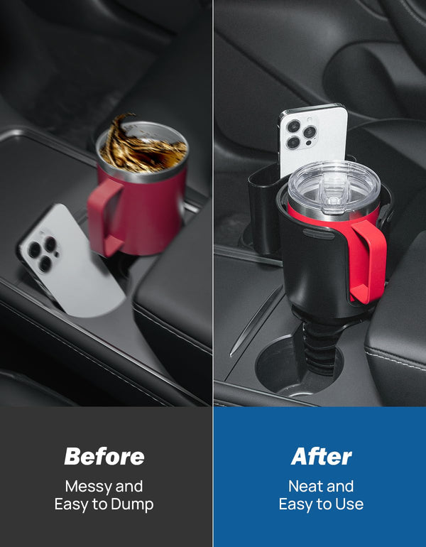 Cup Holder Extender for Car with Phone Holder for Yeti, Hydro